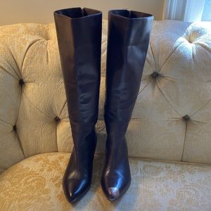 COACH brown leather tall boots